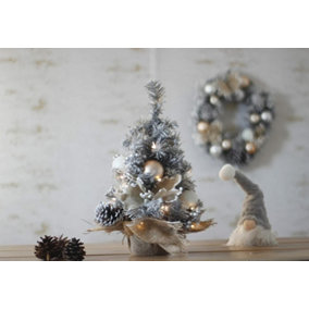 Silver Artificial Light Up Christmas Tree