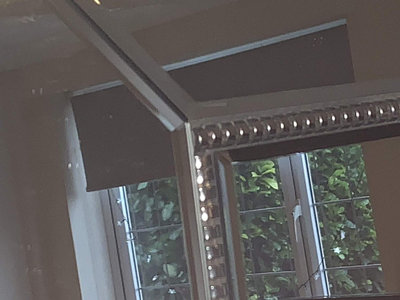 Silver Beveled Wall Mirror Venetian With Studded Design 160cm x 90 cms - D Pro T Homeware