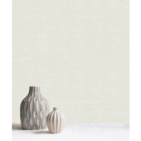 Silver Birch luxury plain textured wallpaper - neutral