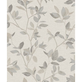 Silver Birch luxury textured wallcovering - silver/neutral