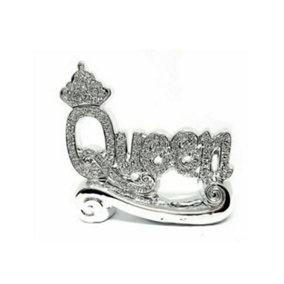 Silver Bling Crown Queen Crushed Diamond