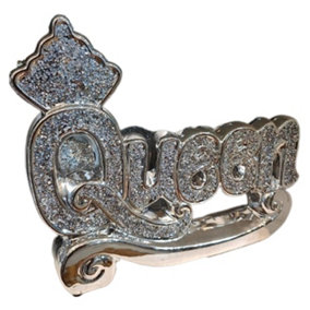 Silver Bling Crown Queen Crushed Diamond