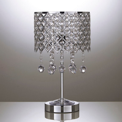 Crystal beaded deals lamp