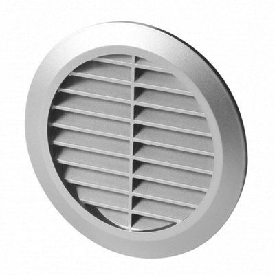 Silver Circle Round Air Vent Fit 100 to 150 mm Round Ducting Ventilation Cover Supply Fly Net