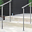 Silver Floor Mount Stainless Steel Handrail for Slopes and Stairs 120cm W x 110cm H