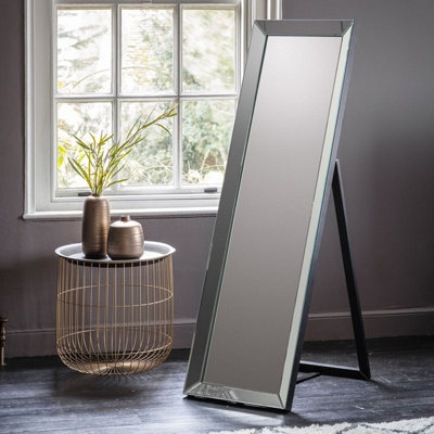 Silver Floor Standing Mirror - SE Home