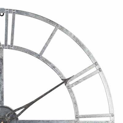 Silver Foil Skeleton Wall Clock - 4