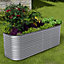 Silver Galvanized steel Raised Garden Bed Kit Raised Planter Box kit Bottomless for Gardening Flower 240cm W x 80cm D