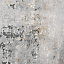 Silver Grey Metallic Distressed Abstract Area Rug 200x290cm