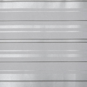 Silver Grey Straight Striped  Non Woven Wallpaper Roll 5m²