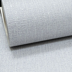 Silver Grey Wallpaper Plain Luxury Glitter Metallic Modern Shiny Various Designs 328816 - Linen Effect Silver Grey