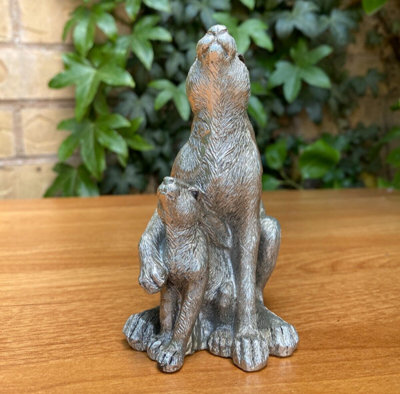 Silver Hare and Baby Home Ornament - 4