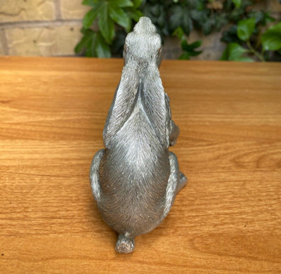 Silver Hare and Baby Home Ornament - 7