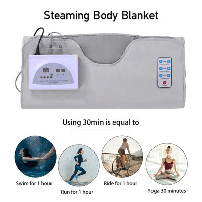 Infrared Sauna Blanket For Home Detox - Portable Zero EMF Far Infrared Therapy With Temp Control