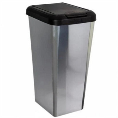 silver kitchen bin 45 liter 45l Swing bin lift top bin touch top bin ...