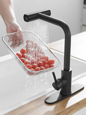 Silver Kitchen Tap with G1/2 Pull Out Shower Head