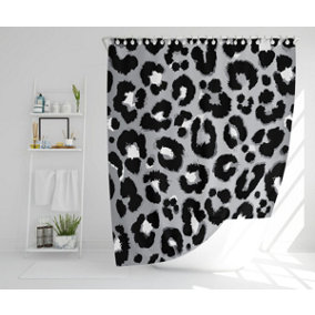 Silver Leopard Print (Shower Curtain) / Default Title