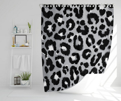 Silver Leopard Print (Shower Curtain) / Default Title
