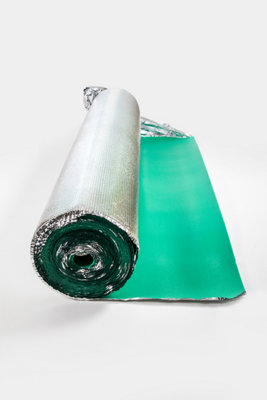 Silver LVT Vinyl Click Flooring Underlay (1m x 10m Roll) with Foil Damp Proof Membrane