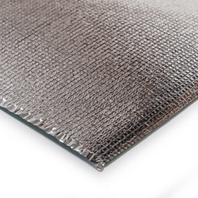 Silver LVT Vinyl Click Flooring Underlay (1m x 10m Roll) with Foil Damp Proof Membrane / Underlayment