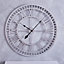 Silver Modern Round Large Skeleton Metal Wall Clock Bedroom Decorative with Roman Numerals 80cm