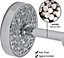Silver Mosaic Toilet Roll Holder Wall Mounted