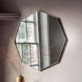 Silver Octagon Wall Mirror - SE Home