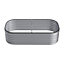 Silver Oval Shaped Galvanized Raised Garden Beds Outdoor Metal Planter Box for Vegetables Flowers 160cm W x 80cm D