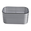 Silver Oval Shaped Galvanized Raised Garden Beds Outdoor Metal Planter Box for Vegetables Gardening 160cm W x 80cm D