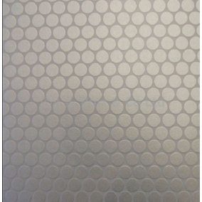 Silver Penny Dot Vinyl Flooring 5m x 4m (20m2)