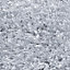 Silver Plain Shaggy Handmade Sparkle Easy to Clean Rug For Dining Room Bedroom And Living Room-133cm (Circle)