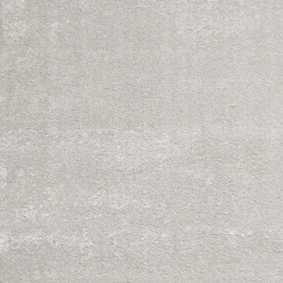 Silver Plain Shaggy Modern Rug Easy to clean Dining Room-60cm X 115cm