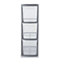 Silver Plastic 3 Drawer Tower Storage Unit Medium A5 Stationery Filing 47.5cm