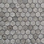 Silver Shadow Marble Hexagon Mosaic Tile 30.5 x 28.5cm, Sold Per Tile