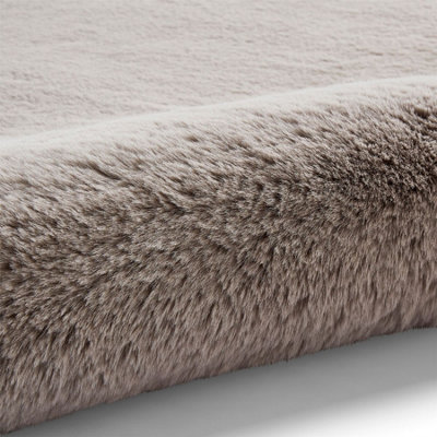 Silver Shaggy Modern Plain Easy to Clean Rug for Living Room and Bedroom-80cm X 150cm