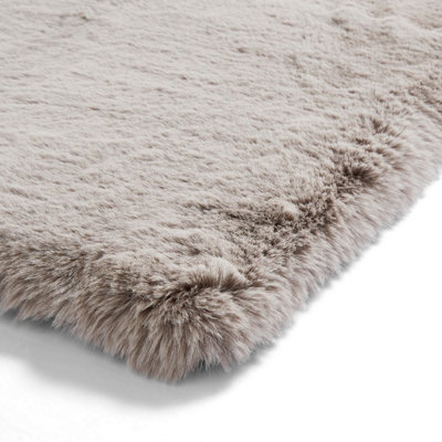 Silver Shaggy Rug, Anti-Shed Rug with 50mm Thick, Modern Luxurious Plain Rug for Bedroom, & Dining Room-80cm X 150cm