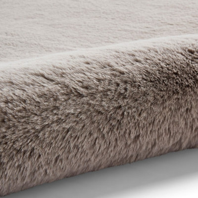 Silver Shaggy Rug, Anti-Shed Rug with 50mm Thick, Modern Luxurious Plain Rug for Bedroom, & Dining Room-80cm X 150cm