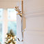 Silver Stag Over Door Christmas Decoration Wreath Hanger Hook