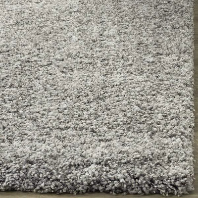 Silver Thick Shaggy Rug - California - 80x150cm (2'8"x5')