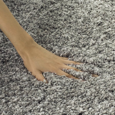 Silver Thick Shaggy Rug - California - 80x150cm (2'8"x5')