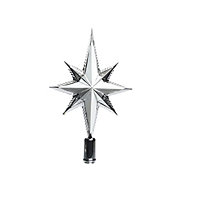 Silver Tree Topper Star Decoration