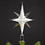 Silver Tree Topper Star Decoration
