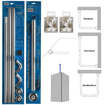 Shower Curtain Rod Angled Shower Rod Wall Mount : Low Cost Sloped Or ...
