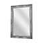 Silver Vintage Rectangular Decorative Wall Framed Mirror 1000 x 700 mm