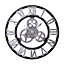 Silver Wall Clock Roman Numeral Silent Battery  Operated for Home 580mm
