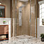 Silver Wall Mount Stainless Steel Shower Panel Tower System with Shelf and Handle Adjustment