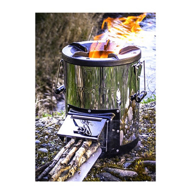 SilverFire Survivor Rocket Wood Burning Stove Stainless Steel