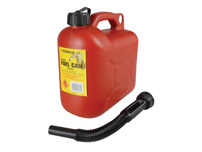 Silverhook 5 Litre Red Leaded Petrol Can with Spout - Safe Fuel Storage Solution