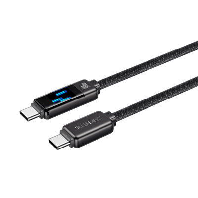 SilverLabel 100W USB-C to USB-C Charging Cable in Black with Pixel ...