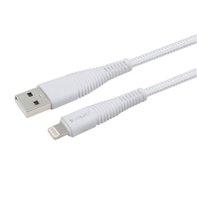 SilverLabel 2m USB-A to Lighting Braided Cable White